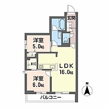 広島県広島市安佐南区東野1丁目（賃貸マンション2LDK・2階・61.76㎡） その2