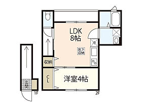 メゾンカリーノ牛田新町NO2  ｜ 広島県広島市東区牛田新町3丁目（賃貸アパート1LDK・2階・31.42㎡） その2