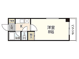 宏和23 1Kの間取図画像