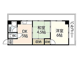 ファミリー希美香 2DKの間取図画像