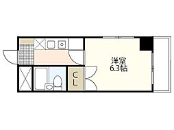 センテニアル横川 1Kの間取図画像