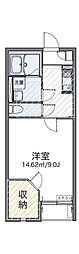 レオネクスト大町東 1Kの間取図画像