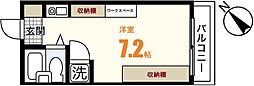 藤崎ビル2 ワンルームの間取図画像