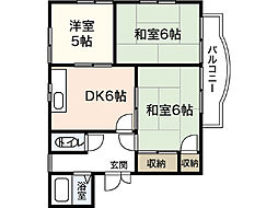 コーポニューバレイ・A 3DKの間取図画像
