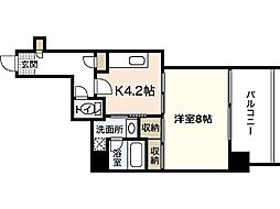 第10寺前ビル 1Kの間取図画像
