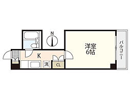 コーポ吉村 1Kの間取図画像