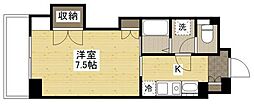 K'sB祇園 1Kの間取図画像