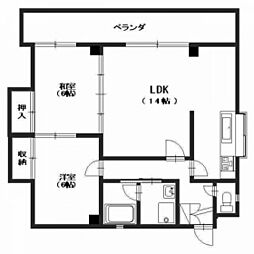 第2山下ビル 2LDKの間取図画像