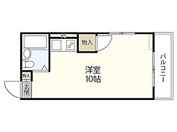 グリーンハイツ草津1棟 ワンルームの間取図画像