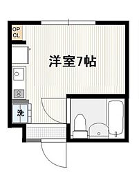 ラフテル ワンルームの間取図画像