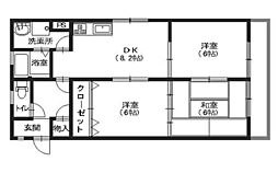 ハイネ細沢 3DKの間取図画像