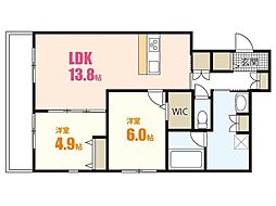 M'sベルコート 2LDKの間取図画像