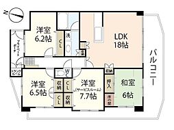 アーバンライフ黒川 4LDKの間取図画像