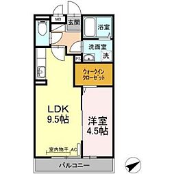 コーラルコート 1LDKの間取図画像