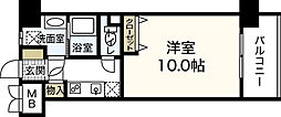 コンフォート東白島 1Kの間取図画像
