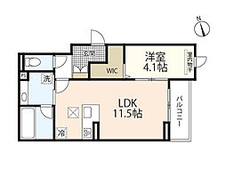 TORISIA庚午中 1LDKの間取図画像