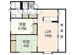 アンサンブル 2LDKの間取図画像