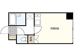 U.ビル ワンルームの間取図画像