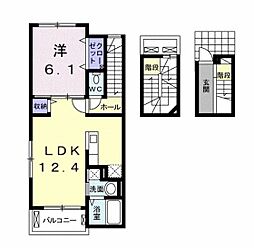 グラシオッソーレ5 1LDKの間取図画像
