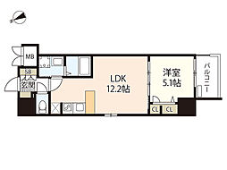 S-RESIDENCE東観音町achieve 1LDKの間取図画像