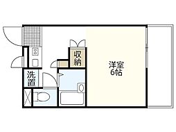 レオパレスシグマ戸坂 ワンルームの間取図画像