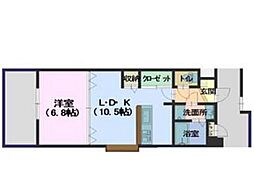 シビックコアエム 1LDKの間取図画像