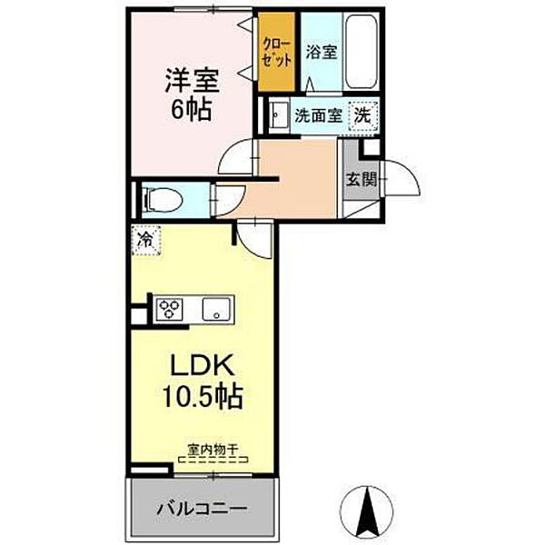 広島県東広島市西条町寺家(賃貸アパート1LDK・3階・42.63㎡)の写真 その2
