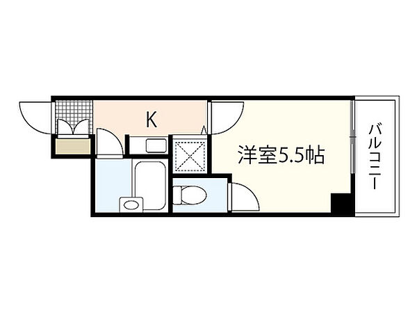 広島県広島市中区西川口町(賃貸マンション1K・6階・17.25㎡)の写真 その2