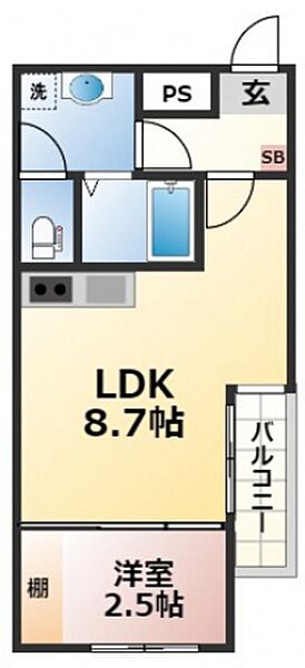 広島県広島市安佐南区古市1丁目(賃貸アパート1LDK・1階・28.59㎡)の写真 その2