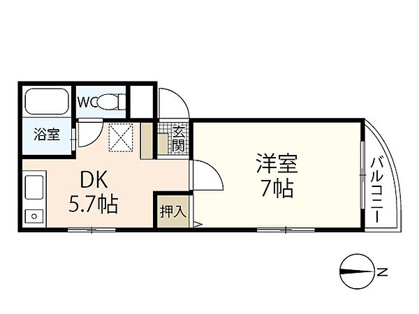 ウエストコート高木 ｜広島県広島市中区吉島西1丁目(賃貸マンション1DK・1階・27.62㎡)の写真 その2