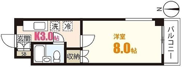 天神米田ビル ｜広島県広島市安佐南区西原4丁目(賃貸マンション1K・4階・23.08㎡)の写真 その2