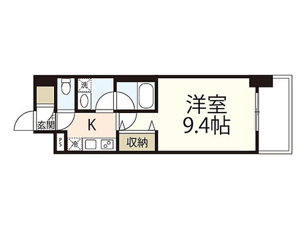 広島県広島市東区二葉の里1丁目(賃貸マンション1K・3階・29.70㎡)の写真 その2