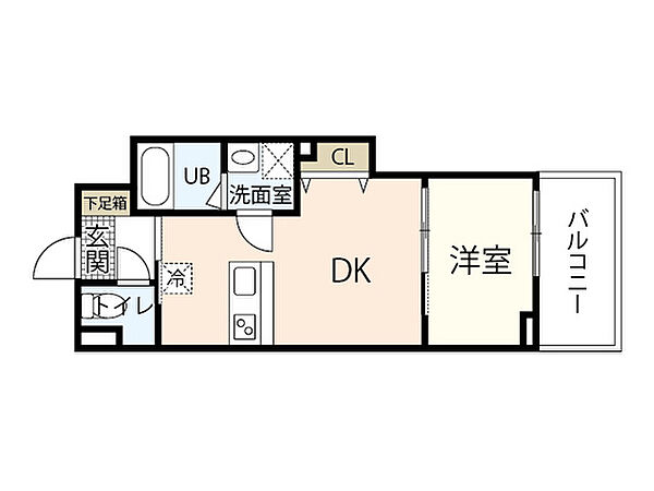 広島県広島市中区舟入川口町(賃貸マンション1LDK・3階・32.22㎡)の写真 その2