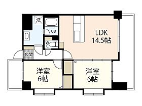 広島県広島市安佐南区長楽寺1丁目（賃貸マンション2LDK・6階・58.94㎡） その2