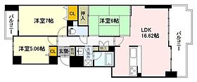 広島県広島市東区東山町（賃貸マンション3LDK・7階・73.69㎡） その2