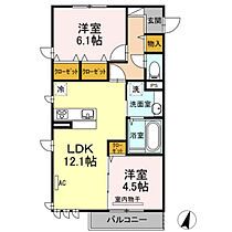 広島県安芸郡府中町山田1丁目（賃貸アパート2LDK・2階・55.33㎡） その2