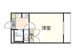 レオパレスマサト 1Kの間取図画像