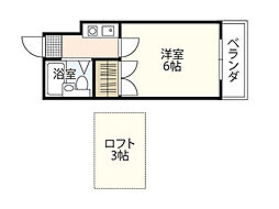 アイホーム2 1階1Kの間取り