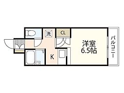ESTATEBENEFIT5フルタ 1Kの間取図画像