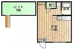 レジデンスコンフォート ワンルームの間取図画像