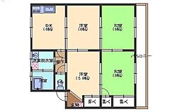畑本マンション 4DKの間取図画像
