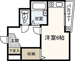 中央二反田ビル ワンルームの間取図画像