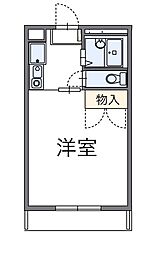 レオパレスマサト 1Kの間取図画像