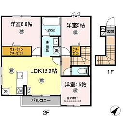 クレール虹 3LDKの間取図画像