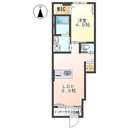 アネックス隅の浜 1LDKの間取図画像