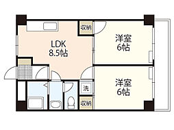 寿々ビル 2LDKの間取図画像