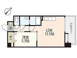 第3中田ビル 1LDKの間取図画像