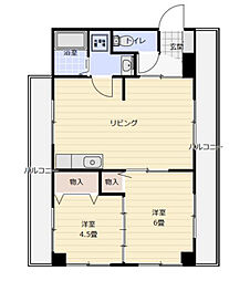 エスティード光南 2LDKの間取図画像