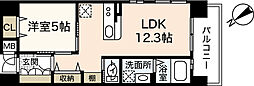 アールヴォレ楠木 1LDKの間取図画像
