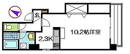 坊田第2ビル 1Kの間取図画像